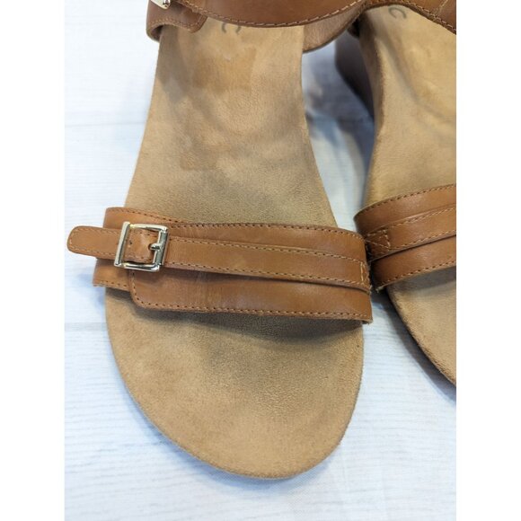 Vionic Noble Brown Laurie Wedge Sandals Tan Size 7 Comfort Beachy - Picture 4 of 15